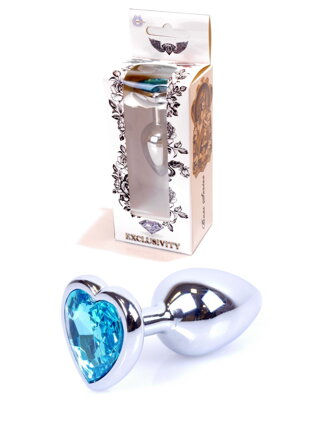 Anální ocelový šperk s modrým krystalem